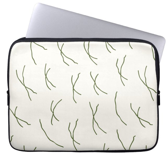 Modern Boho Abstrakt Linjer Inredningsdesigner Krä Laptop Fodral (Framsidan)