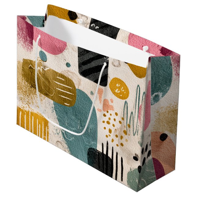 Modern Boho Abstrakt Mönster | Texturerad Färgrik (Framsidan Vinklad)