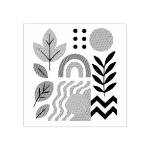 Modern Boho Abstrakt Nature Wall Art Stämpel