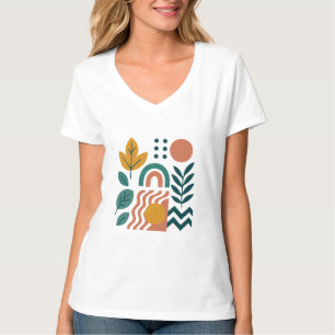 Modern Boho Abstrakt Nature Wall Art T Shirt