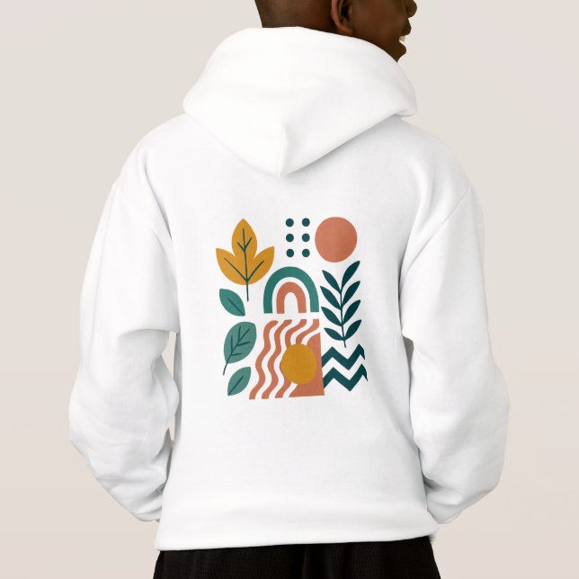 Modern Boho Abstrakt Nature Wall Art T Shirt (Baksida)