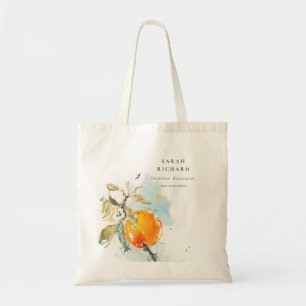 Modern Boho Abstrakt Sketchy Orange Garden Tygkasse