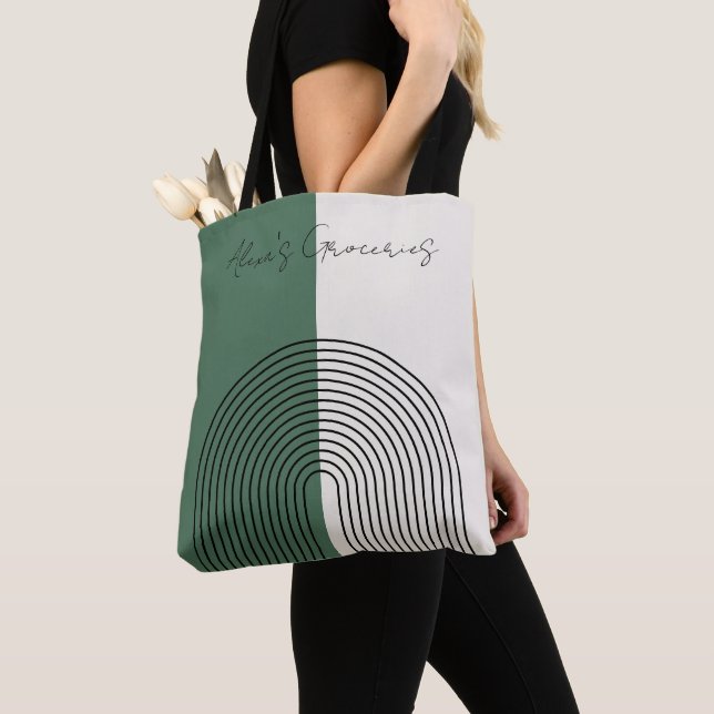 Modern Boho Abstraktion Tygkasse (Närbild)