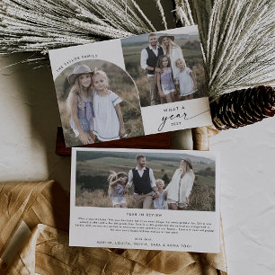 Modern Boho Arch 3-familjefoton - Nyheter Julkort