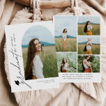 Modern Boho Arch 6 Photos Graduation Announcement Inbjudningar<br><div class="desc">Introducing our Modern Boho Arch 6 Photos Graduation Announcement! Celebrate your academic achievement with a touch of bohemian flair. This announcement features a stylish plaid design in modern hues, perfect for adding a trendy twist to your graduation announcement. With space for four cherished photos from your journey, this announcement allows...</div>