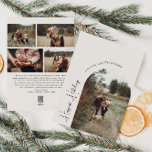 Modern Boho Arch Beige Happiest Helgdagars 5 Photo Julkort<br><div class="desc">Gratulera till årstidens glädje med det här moderna boho arch beige lyckligast helgdagar 5-fotokort för helgdag. Det unika och redigerbara skriptet för chic skapar en aning charm och individualitet. Dess enkla, elegant svartvita utformning, med en klassisk bohemisk ram, framkallar en viskös vinter-ambians. Det minimala och delikata festiva teckensnittet ger kreativitet...</div>