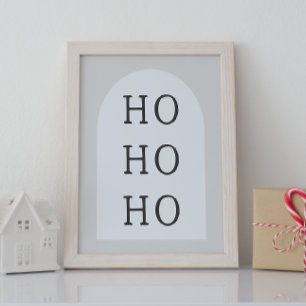Modern Boho Arch Beige HO HO HO Wall Art Skriv u Poster