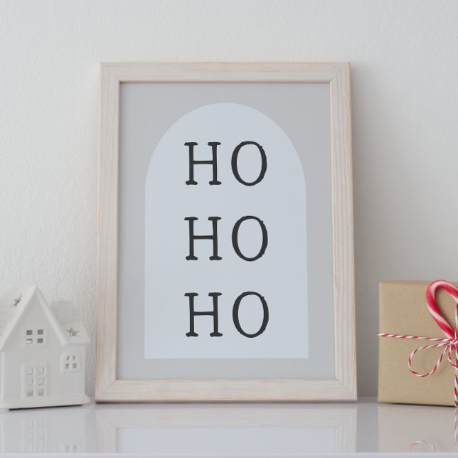 Modern Boho Arch | Beige HO HO HO Wall Art Skriv u Poster (Skapare uppladdad)