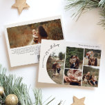 Modern Boho Arch Beige Joy i alla sex foto i Sak Julkort<br><div class="desc">Gratulera till årstidens glädje med det här moderna boho arch beige-glädjen i alla sex fotokorten i sak. Det unika och redigerbara skriptet för chic skapar en aning charm och individualitet. Dess enkla, elegant svartvita utformning, med en klassisk bohemisk ram, framkallar en viskös vinter-ambians. Det minimala och delikata festiva teckensnittet ger...</div>
