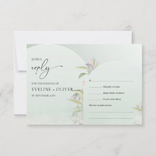 Modern boho arch-dammig grönt eucalyptus RSV OSA Kort