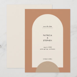 Modern Boho Arch Desert Terracotta Sand Spara Datumet