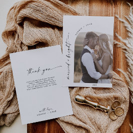 Modern Boho Arch, gift och ljus Tack Julkort