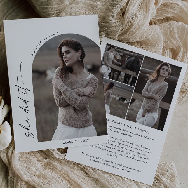 Modern Boho Arch gjorde det till Studenten Meddelande (Skapare uppladdad)