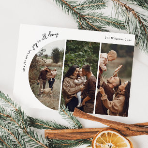 Modern Boho Arch Joy i alla Sak Tre foto Julkort