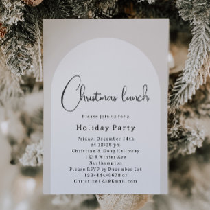 Modern Boho Arch-jullunchen Inbjudningar