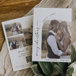 Modern Boho Arch Photo Marry jul Spara Datumet