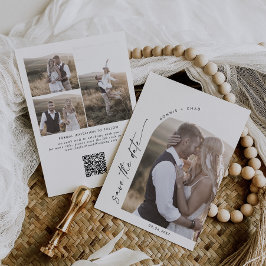 Modern Boho Arch QR-kodfoto Spara Datumet