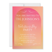 Modern Boho Arch Sunset Ombre Valentines day Party