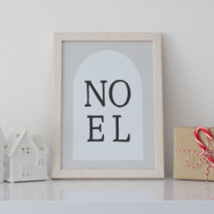 Modern Boho Arch Utskrift av Beige Noel Wall Art Poster