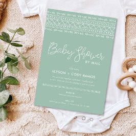 Modern Boho Baby Shower by Mail Inbjudningar