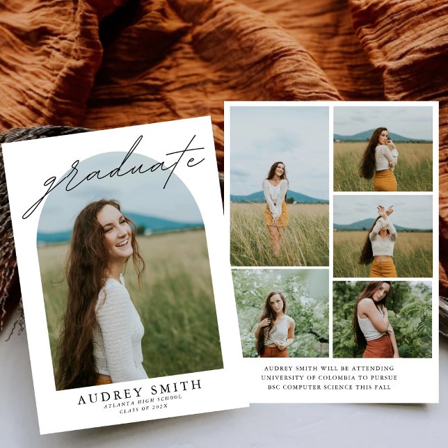 Modern Boho-båge 6 bilder Examenstillägg Meddelande (Skapare uppladdad)