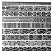 Modern Boho Black and White Mönster Strips