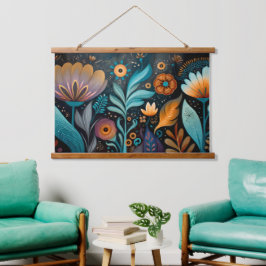 Modern Boho Blommig Vävnad