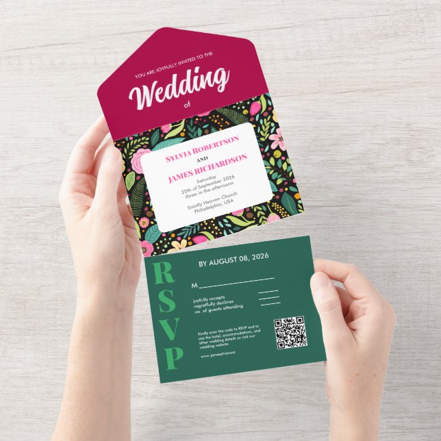 Modern Boho Blommigt Bröllop (Tearaway)
