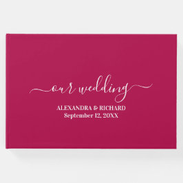 Modern Boho Blommigt Bröllop Gästböcker