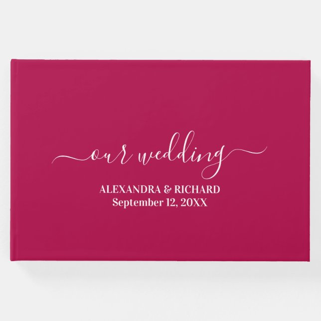 Modern Boho Blommigt Bröllop Gästböcker (Framsida)