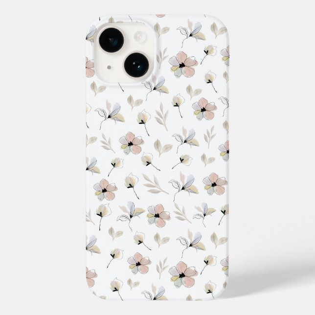 Modern Boho Blommigt Design iphone case (Baksida)