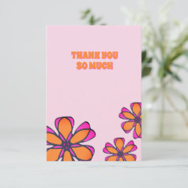 Modern Boho-Blommigt - ett enkelt tackkort Tack Kort