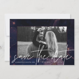 Modern Boho Blommigt Fantasy Mörk Fall Lila Spara Datumet