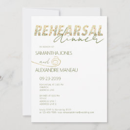 Modern Boho Blommigt Greenery Rehearsal Middag i f Inbjudningar