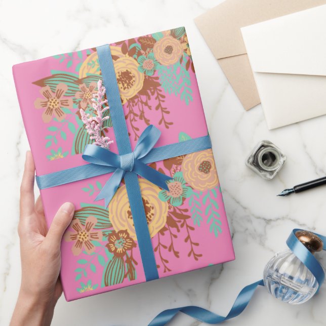 Modern Boho Blommigt Home Decor Presentpapper (Gifting)