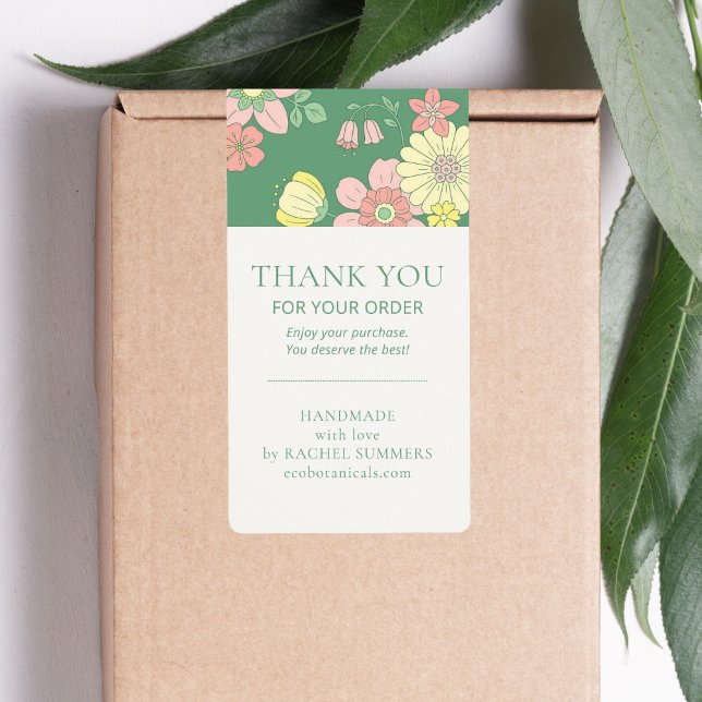 Modern Boho Blommigt Packaging Fraktsedel (Skapare uppladdad)