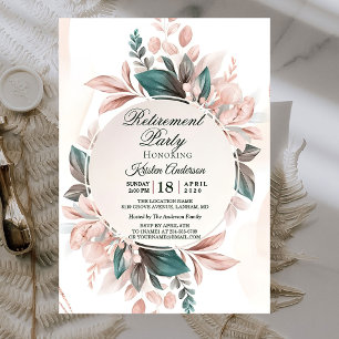 Modern Boho Blommigt Pension Party Inbjudningar