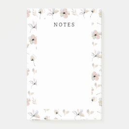 Modern Boho Blommigt Post-it Notes