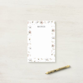 Modern Boho Blommigt Post-it Notes Block