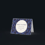 Modern Boho Blue Hanukkah Botanical Anpassningsbar Helgkort<br><div class="desc">Det här vikta hanukkah-helgdag har en modern botanisk design i marinblått och gult och har en redigerbar anpassningsbar hälsning.</div>