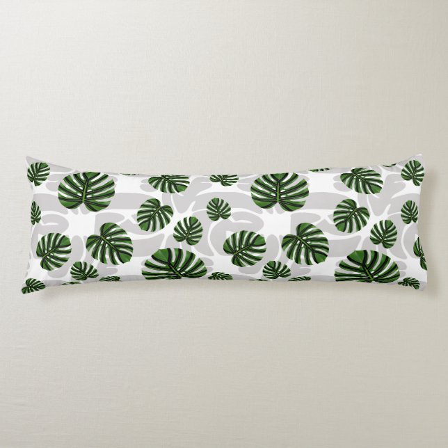 Modern Boho Botanical Leaves Pattern Kroppskudde (Framsidan)