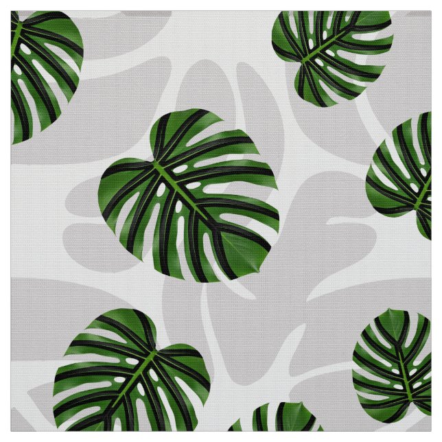 Modern Boho Botanical Leaves Pattern Tyg (Provkarta)