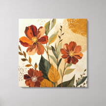 Modern Boho Botanisk Abstrakt Väggkonst