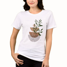 Modern Boho Botanisk Grafisk T-Shirt