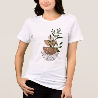 Modern Boho Botanisk Grafisk T-Shirt
