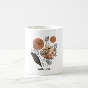 Modern Boho Botanisk Vildblomma Kaffe Mugg