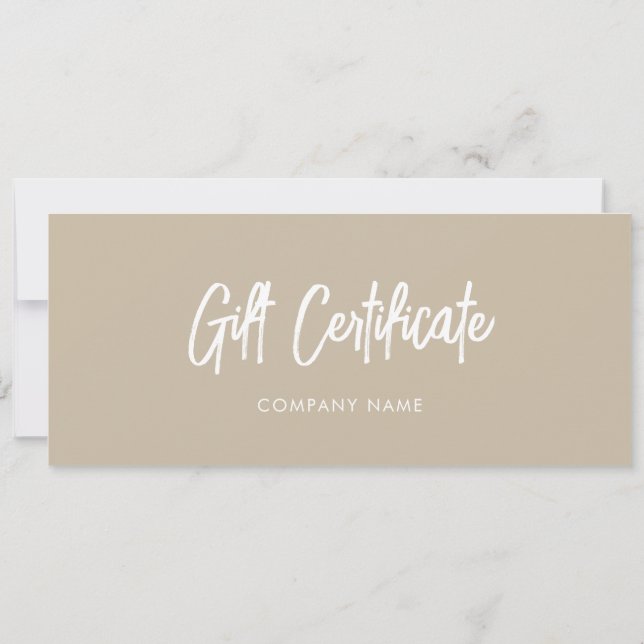 Modern Boho Business Logotyp Gift Certificate Vouc (Baksida)