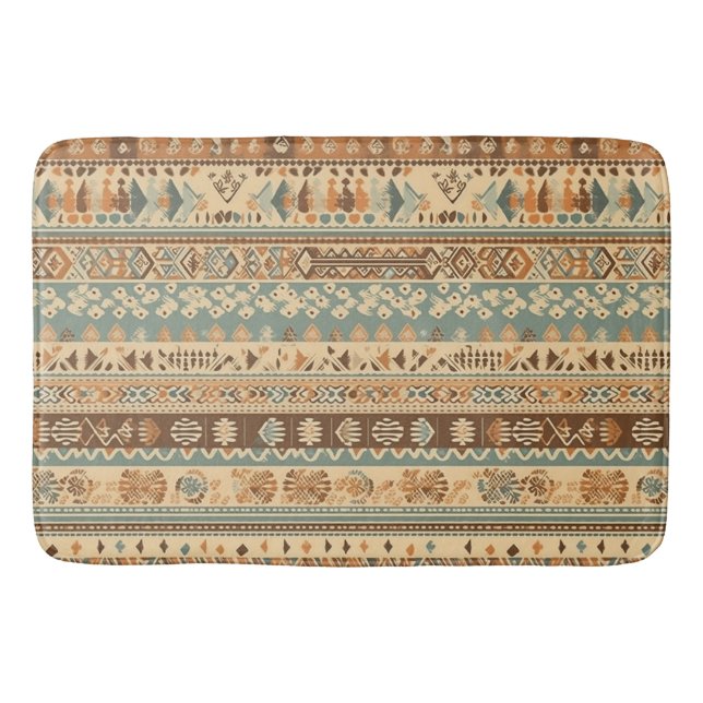 Modern Boho Camel Brown Turcos Badrumsmatta (Framsidan)