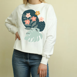 Modern boho chic blommigt Vintern Kvinnor T Shirt