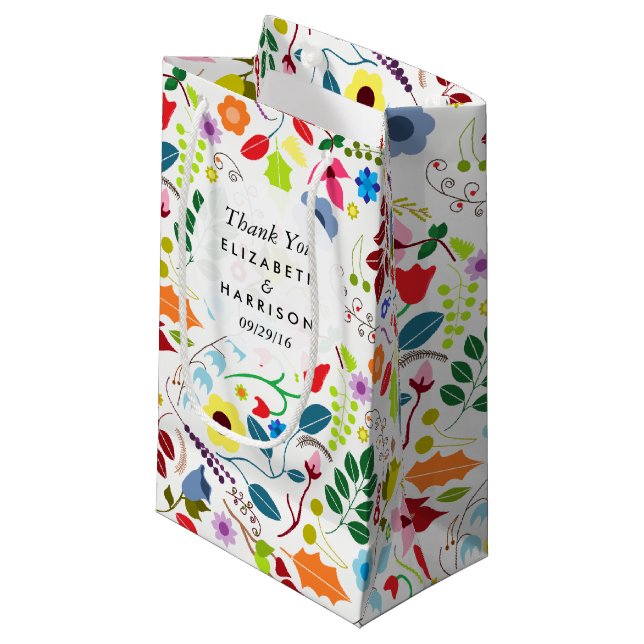 Modern Boho Chic Blommigt Wedding Favor (Framsidan Vinklad)